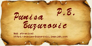 Puniša Buzurović vizit kartica